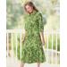 Appleseeds Women's Palm Leaf Tie-Waist Midi Dress - Multi - 16P - Petite