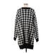 H&M Casual Dress: Black Checkered/Gingham Dresses - New - Women's Size Medium