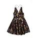 Topshop Cocktail Dress - A-Line: Brown Camo Dresses - Women's Size 2