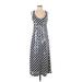 J.Crew Collection Cocktail Dress - Midi: Blue Stripes Dresses - Women's Size 4