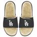 Men's ISlide Black/Tan Los Angeles Dodgers Faux Fur Slide Sandals