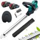Garden Cordless Hedge Trimmer Electric Cutter & Pruner Grass Shear, 2 Battery + Charger ,Compatible with Makita 18V Battery,Grass Trimmer with 180°