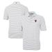 Men's Cutter & Buck Gray Texas A&M Aggies Big Tall Virtue Eco Pique Stripe Recycled DryTec Polo