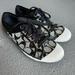 Coach Shoes | Coach "Zorra" Black Sequin Signature C Canvas Sneaker Tennis Shoe 7.5b | Color: Black | Size: 7.5