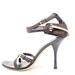 Gucci Shoes | Gucci Gg Logo Horsebit Monogram High Heels Dark Brown Ankle Strap Sandals Us 9 | Color: Brown/White | Size: 9