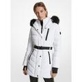 Michael Kors Jackets & Coats | Michael Kors Faux Fur Trim Quilted Puffer Coat White Xl New | Color: White | Size: Xl