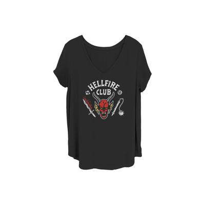 Plus Size Women's Hellfire Cut V-Neck T-Shirt by Woman Within in Black (Size 3X (22-24))