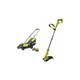 Ryobi RLM18X33B40 18V ONE+ Cordless 33cm Lawnmower Starter Kit (1 x 4.0Ah) & OLT1832 18V ONE+ Cordless Grass Trimmer Only, 25-30cm, Hyper Green