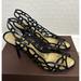 Louis Vuitton Shoes | Louis Vuitton Black Open Toe Sling Back Heels Sandals Size 38 Shoes With Box | Color: Black | Size: 8