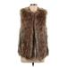 Forever 21 Faux Fur Jacket: Brown Jackets & Outerwear - Women's Size Large