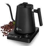 Gooseneck Electric Kettle Temperature Control, 1L Electric Tea Kettle with Auto Shut-off, Keep Warm for 1-24h