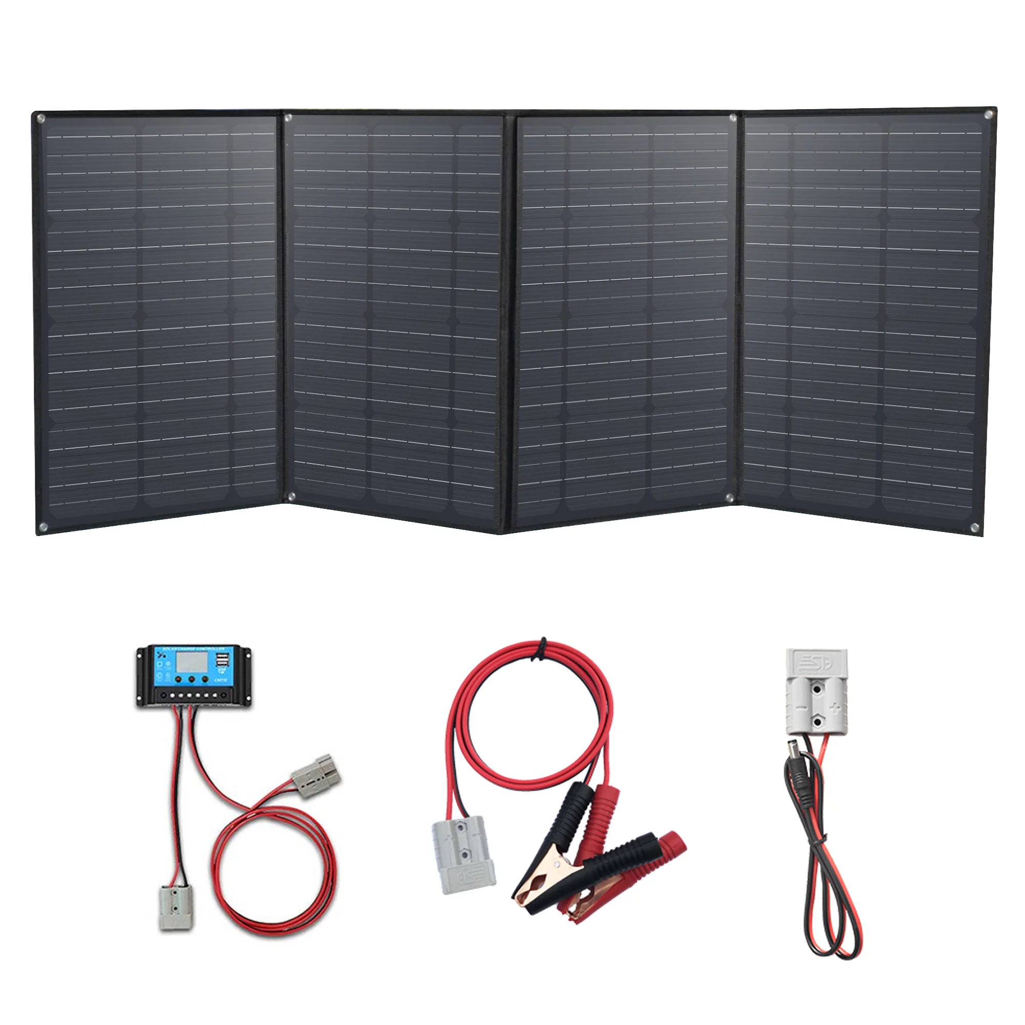 XINPUGUANG faltbares Solarpanel 50W Foldable Solar Panel 100W 150W 200W Monokristalline Solarmodule tragbares Solarladegerät für Wandern, Auto, 12 V-Batterieladegerät Image