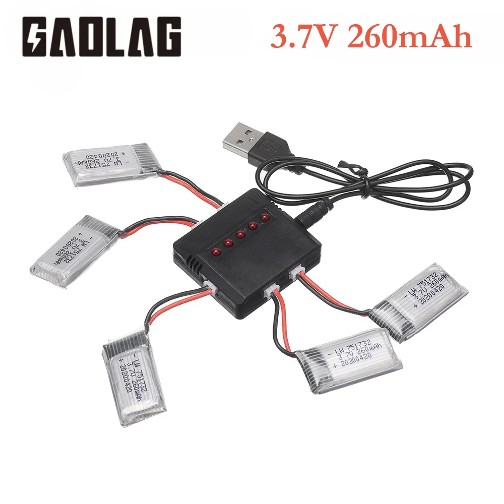 H36 Batterie 3,7 V 260 mAh Lipo Batterie Für Eachine E010 E011 E012 E013 Für Furibee F36 NH010 H36 RC quadcopter Drone batterie Teile Image