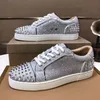 Herrenmode Punk Hip Hop Kleid Nieten Schuhe Naturleder Nieten Schuh Wohnungen Plateau Turnschuhe Markendesigner Schuhe Herren
