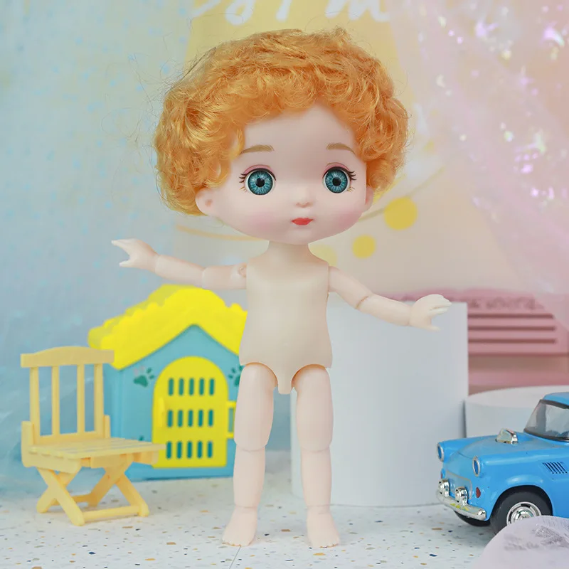 Neue 16cm Nette Puppe Set 1/8 Bjd Baby Mädchen/junge Puppe mit Kleidung Anzug Mädchen Spielen Haus Diy kleid Up Spielzeug Zubehör Geschenke