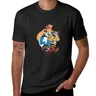 T-shirt con logo asterix e obelix t-shirt estiva da uomo in tinta unita