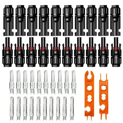 10 Paar Solarstecker, wasserdicht, MC4-Stecker/Buchse, Solar-PV-Kabelstecker mit 2