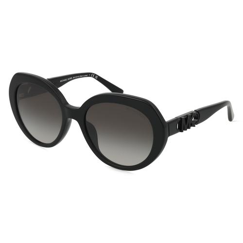 Michael Kors 0MK2214U Damen-Sonnenbrille Vollrand Rund Acetat-Gestell, schwarz