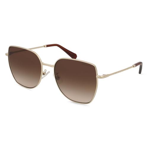 Swarovski 0SK7021D Damen-Sonnenbrille Vollrand Eckig Metall-Gestell, gold