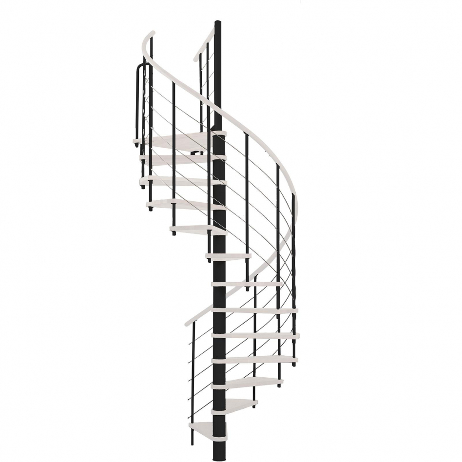 Minka Spindeltreppe Venezia schwarz Wendeltreppe, 120 cm, Weiß Image