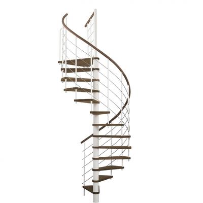 Minka Spindeltreppe Venezia weiß Wendeltreppe, 160 cm, Walnuss Image