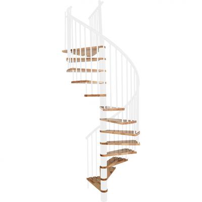 Minka Spindeltreppe Spiral Effect weiß Wendeltreppe, 160 cm, Buche Image