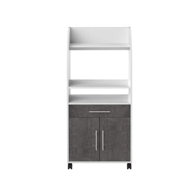 TemaHome »Jeanne« Küchenwagen Weiß mit Concrete 63x138x40 cm