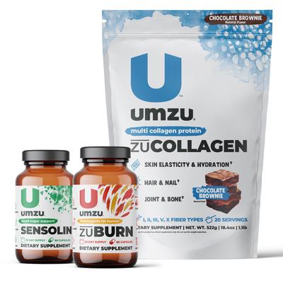 Weight Loss Bundle: Zucollagen, Sensolin & Zuburn by UMZU | 35.77 oz