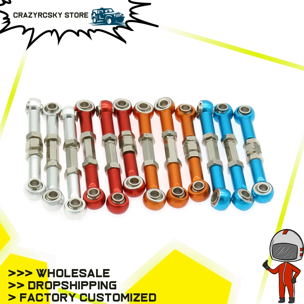 RCAWD 3PCS Front Steering Linkage Tie Rod For Rc Hobby Model Car 1/10 Fs Racing Buggy Truggy s-Course Desert Buggy