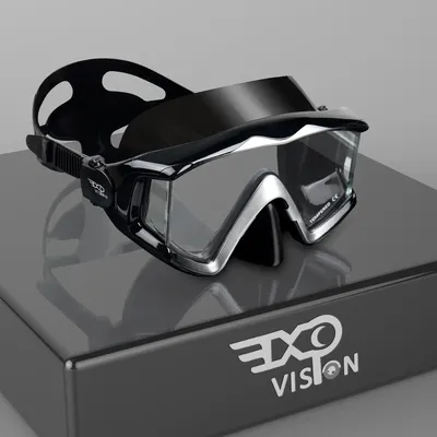 Adult Scuba Diving Mask Pano 3 Panoramic Tempered Glass Snorkeling Dive Mask, Premium Swim Goggles with Nose Cover Snorkeling