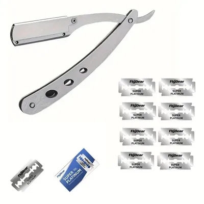 Straight Razor Foldable Safety Manual Shaves Blades Men Stainless Steel Shaving Razor Face Care Body