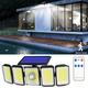 luci solari da esterno con sensore di movimento 300 led 5 teste sensore di movimento alimentato ad energia solare con telecomando dal tramonto all'alba 3 modalità di illuminazione