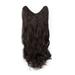 Hair Extension Piece Universal Women s One Piece U Shaped Invisible Unmarked Synthetic Wig Piece Brown Black Curly 60cm / 23.6in