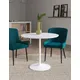 M&S Finn Gloss 4 Seater Pedestal Dining Table - White, White