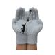 (Grey) Women Ladies Winter Warm Knitted Gloves Full Finger Thermal Cute Cat Print Glove