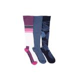 Women's Women'S 3 Pack Cotton Compression Knee-High Socks by Comfortiva in Indigo (Size ONESZ)