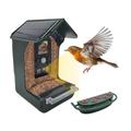 Berger & Schröter | Vogel-Futterhaus mit 1080P Kamera Solar Wassertränke 940nm IR LED Automatische Video/Fotoaufnahme von Vögeln Bewegungserkennung Nachtsicht