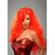 Womens Jessica Rabbit Style Long Curly Red Wig