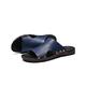 SSWERWEQ Mens Sandals Men Slippers Summer Flat Summer Men Shoes Breathable Beach Slippers Flat Black Brown Flip Flops Men Brand Slides Slippers (Color : Navy Blue, Size : 11)