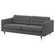 IKEA LANDSKRONA 3-seat Sofa, Gunnared Dark Grey/Metal