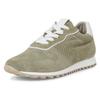 Sneaker TAMARIS, Damen, Gr. 38, grün (pistazie), Veloursleder, Leder, unifarben mit Farbeinsatz, sportlich, Schuhe Sneaker, mit gepolstertem Schaftrand, Freizeitschuh, Halbschuh, Schnürschuh