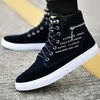 Frühling High Top Männer Schuhe Luxus Leder männer Sneaker Mode Lace-up Stiefeletten Bequeme Herren Tennis Schuhe plus Größe 38-48