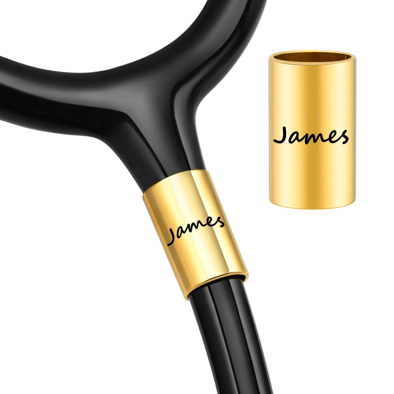 Vnox kostenlos angepasste Stethoskop Namensschild Charms für Krankens ch wester Arzt Tierarzt, personal isierte Edelstahl Stethoskop ID Zubehör Image