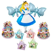 Cartoon Baby party Dekorationen Alice Luftballons Set Kinder Geburtstags feier Dekoration Mädchen