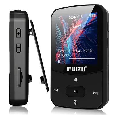 RUIZU X52 Sport Bluetooth MP3 Player Tragbare Clip Mini Musik Walkman Mit Bildschirm Unterstützung FM Aufnahme Uhr Schrittzähler Radio Image