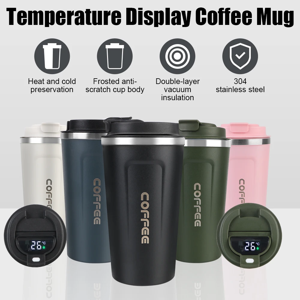 Auto Thermoskanne Tasse Doppel Edelstahl Thermo Cafe Kaffeetasse für Tee Wasser Kaffee 510ml auslaufs ichere Reise Vakuum Thermo Tasse
