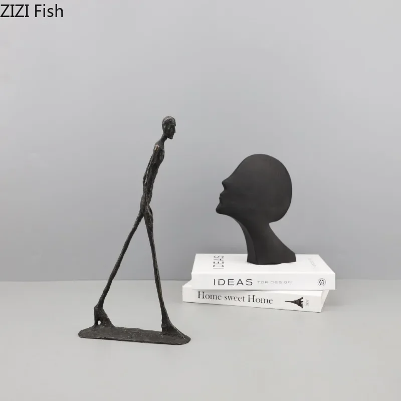 Gusseisen-Charakter-Ornamente, Wohnaccessoires, Figuren, Dekoration, Kunsthandwerk, künstlerische Figur, Skulptur, Statue, Miniaturen, Geschenke Image