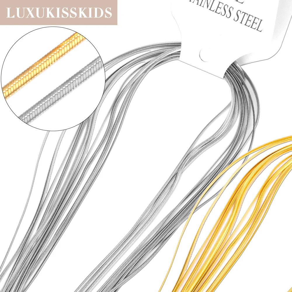 LUXUKISSKIDS 2mm Fabrik Preis 316L Flache Schlange Halskette Ketten Großhandel Edelstahl Schmuck 10 teile/lose Freeshipping Kein Verblassen Image