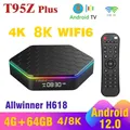 T95z plus tv box android 12 0 smart hd 6k multifunktion player 2 4g & 5g wifi6 16gb 32gb 64gb quad