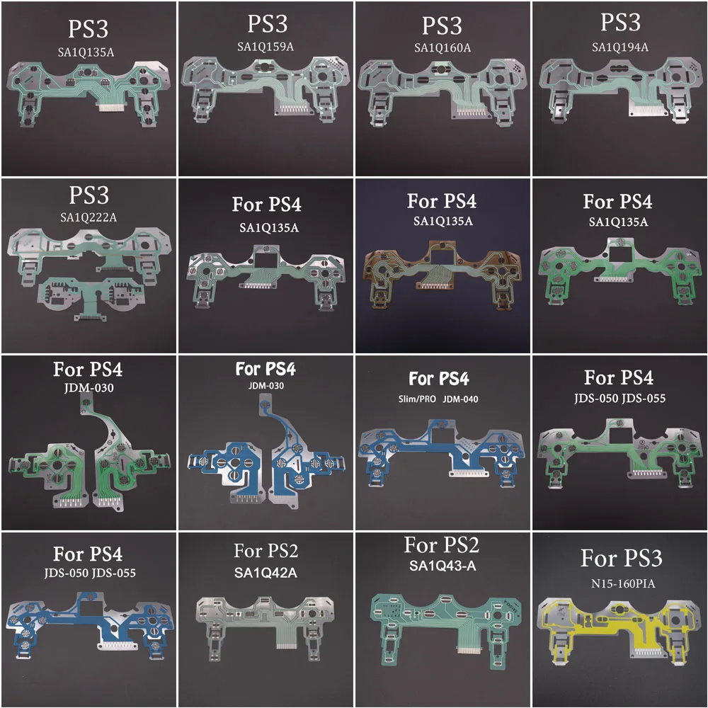 Tasten Band Platine Für PS2 PS3 PS4 Pro Slim JDS 030 040 050 Controller Leitfähigen Film Tastatur Flex Kabel Für PS5